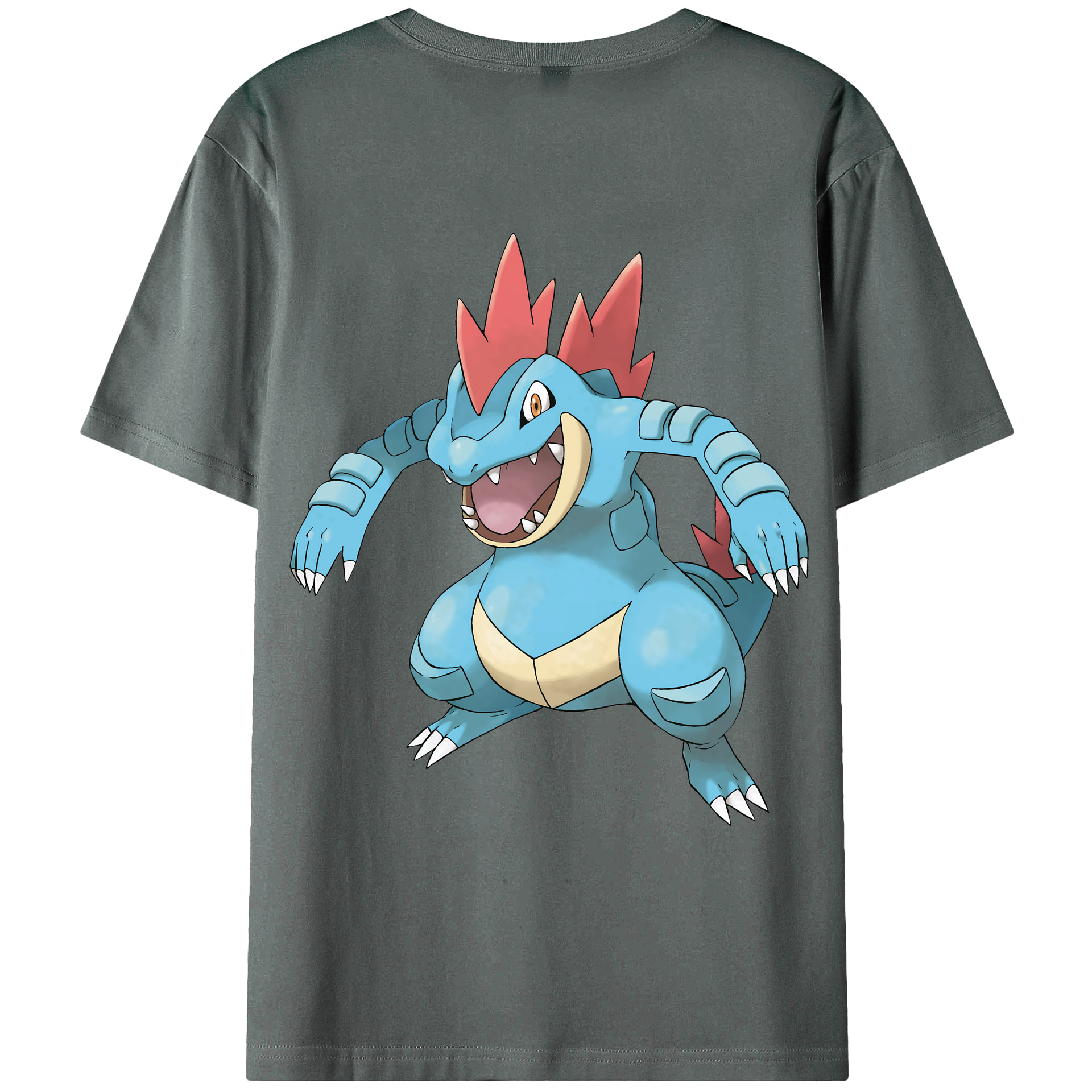 （画像用） ポケットモンスター Pokémon 綿100％ メンズ半袖Tシャツ（バックプリント） 通気性